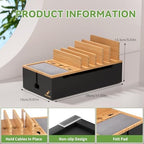 Pezin & Hulin Cord Organizer Box with 6 Wire Cables-Natural + Black - Image 6