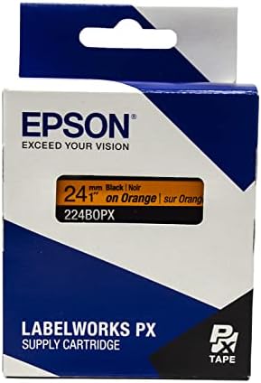Epson LABELWORKS 224BOPX Label Tape - Black on Orange - 1" (24mm), 30ft - Image 6