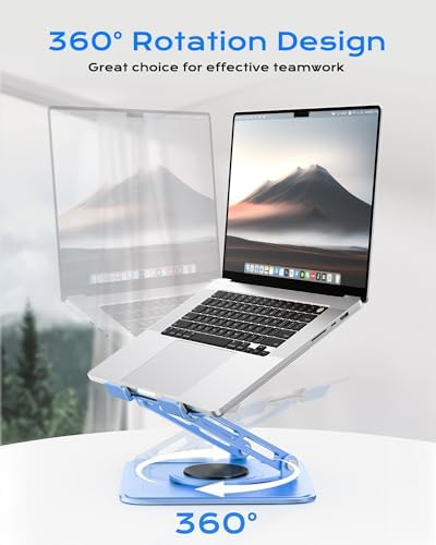 LOXP Adjustable Laptop Stand, Computer Stand with 360 Rotating Base - Image 2