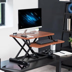 VIVO Dark Walnut 26 in Standing Desk Converter, DESK-V026KA - Image 2