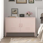 IRONFFICE Metal Cabinets,2 Door Cabinet with Adjustable Shelf,Pink Storage Cabinet for Bedroom,Living Room,Pink by IRONFFICE