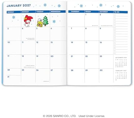 2027 Just Right Monthly Planner, 7.5 x 9.75", Hello Kitty and Friends Retro - Image 2