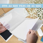 12 Pcs Clear Paper Storage Box, White, 12.4 x 9.84 x 1.18 Inches - Image 4