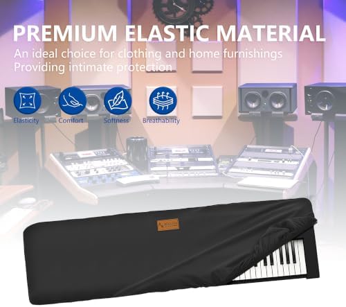 Musiin 88 Keys Piano Keyboard Cover Compatible with KRONOS 3,Roland FA-08 - Image 5