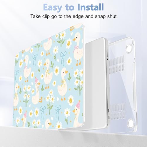4-in-1 Hard Case for MacBook Neo 13, Goose & Daisies & Ribbons - Image 5