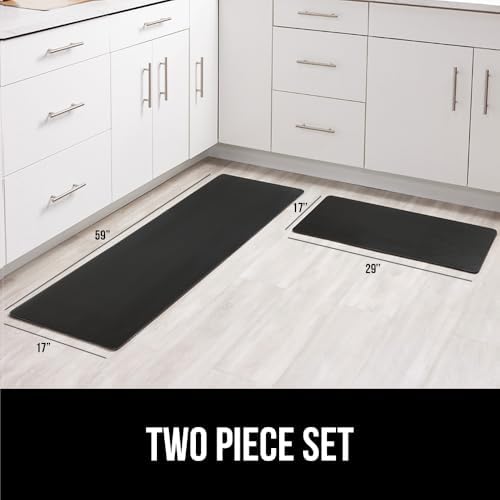 GORILLA GRIP Cushioned Kitchen Mats for Floor, 2 PK, 17x29+17x59, Black - Image 6
