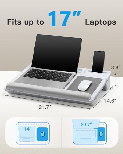 HUANUO Lap Desk - Fits up to 17 inches Laptop Desk, Marbling - Image 3