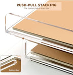 2 Pack- Stackable Paper Letter Tray, A4 File Tray Desk Organizer, Acrylic - Image 5