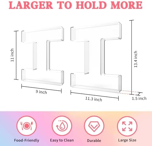 13.8" Acrylic Letter Charcuterie Tray,Fillable Alphabet Box (Letter I) - Image 2