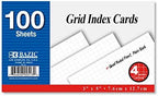 BAZIC Products White Quad-Ruled Index Cards, 3 x 5 in, 100 Ct, 36-Case by BAZICProducts