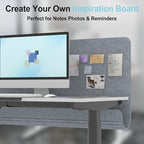 Desk Privacy Panel with Wire Management, 47.2" x 22.5" Cubicle Desk Divider - Image 5