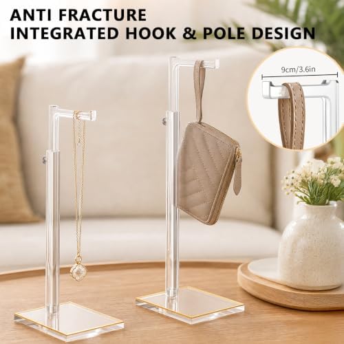 2-Pack Acrylic Purse Display Stands, 14"-24" Adjustable Handbag Holder - Image 6