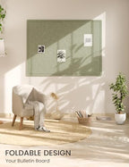 Fluxynara 47.2" x 35.4" Large Bulletin Board, Sage - Image 6