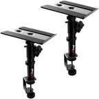Tlingt Clamp-on Desktop Speaker Stand Pair, Height & Tilt Adjusts by Tlingt+Support