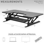 VIVO Black 48 in Standing Desk Converter, DESK-V048V - Image 3