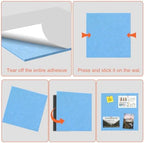 Cork Boards for Walls 48" x 36" Felt Board Alternative, 12 Pack Felt Wall Tiles Bulletin Board, Large Cork Board for Office Pin Board Tack Board Cork Boards - Image 5