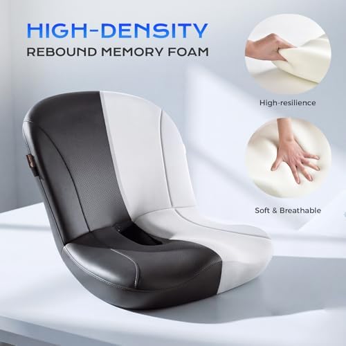 Coverado Car Seat Cushion and Lumbar Support Pillow One Piece, Napa Leather Memory Foam Ergonomic Back Support Driving Seat Cushion for Back Pain, Non-Slip Washable Cushion for Car, Driver, Office - Image 5