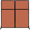 Versare Workstation Partition | Portable Wall Divider | Modern Office Cubicle | Free Standing Privacy Screen | Flexible Work Space | 66" x 70" Papaya Fabric Panels by VERSARE