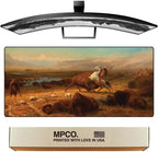 MPCO. The Last of the Buffalo Gaming Desk Pad, 36" x 17" Duraglyde Desk Mat by TheMousepadCompany
