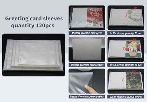 Greeting Card Organizer & Storage,Christmas Card Book,120 Sleeve - Image 4
