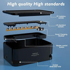 Power Strips with Cable Management Box, Surge Protector, Black - Image 2