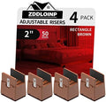 Bed Risers with Adjustable Screw Clamp, 2 Inch, 4 Pack, Brown by ZDDLOINP