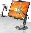Portable Monitor Stand Desk Holder- Large Clamp Support up to 12.9 14.6 15.6 18.5 inch 360° Rotating Base Swivel for iPad Pro/Mini/Air/Surface Strong Bearing Weight Over 5.5lbs (Up to 17.3'') by Feising