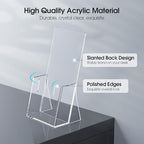 MaxGear Acrylic Brochure Holder, 4 Inch Countertop Display Holder, 12 Pack - Image 3