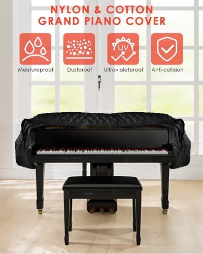 TINDTOP Thickened Grand Piano Cover, Waterproof Baby Piano Cover - Image 4