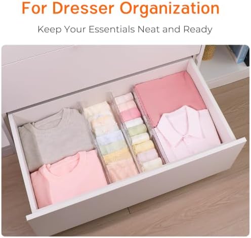 12 Pack 4" High Drawer Dividers for Clothes, 10.2"-16.5" Expandable - Image 5