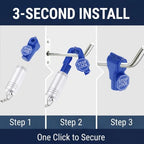 DTGN 150Pcs 6mm Magnetic Peg Hook Locks ABS Plastic, Blue - Image 5