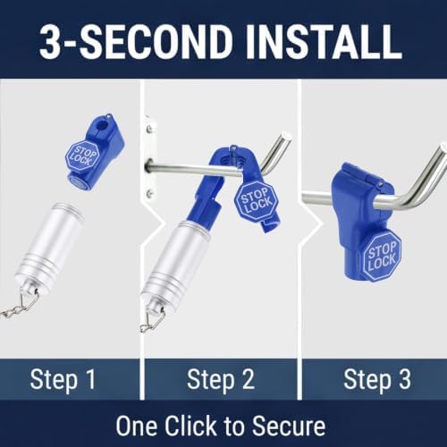 DTGN 150Pcs 6mm Magnetic Peg Hook Locks ABS Plastic, Blue - Image 5