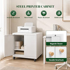 23.6“H Metal Printer Cabinet with Storage & Adjustable Shelf - Image 5