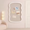 Wonderjune Linen Display Pinboard, Wavy, 24" X 36", Cream White by Wonderjune