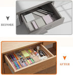 Briwooody Clear Acrylic Drawer Organizer Expandable,10 Compartments,Medium - Image 5