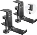 2 Pack Aluminum Headphone Stand Hanger Foldable by Goldmille