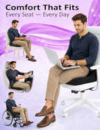Memory Foam Seat Cushion for Pressure Relief, Ergonomic Office Chair Cushion for Coccyx, Sciatica & Tailbone Pain Relief, Hemorrhoid Donut Pillow, Cushion for Postpartum Pregnancy, After Surgery - Image 3