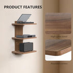 WALI 3 Tier Floating TV Wall Shelf for Projector, DVD Player - Image 3