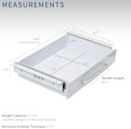 VIVO White 13 x 9 inch Under Desk Storage Drawer, DESK-DR1H-W - Image 2