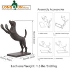 Dog Decorative Bookends, Unique Cast Iron Animal Shape Book Ends to Hold Books Heavy Duty, for Home Library Office Shelf Decoration, Vintage Antique Home Decor, Set of 2 - Image 2