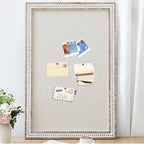 Wonderjune Linen Display Pinboard, Rectangle, 24" X 36", Whitewashed - Image 6