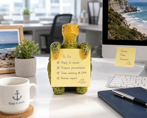 Sea Turtle Pop-Up Sticky Note Dispenser for 3 x 3 in Notes, Green - Image 2