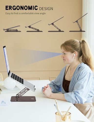 Z-Shaped Laptop Stand for Desk Fits 10"-16" Notebook Coffee Brown - Image 2