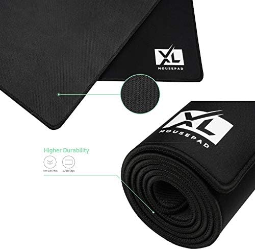 XL Mouse Pad - Big Desk Mouse Pad Extra Large for Gaming(60'' x 30'') - Super Thick Giant Mousepad for Full Desk with Rubber Base (Black, 4XL) - Image 3