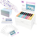 Piano Calendar 2027 Desk Calendar, Magical Music Themed Singer Kpop Playable Piano Desk Calendar 2027, Demon Mini Piano With 12 Music Scores in 13 Cards Gifts for Hunters Fans Home Decor - White by OZZKSO