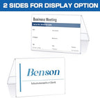 100 Pieces Acrylic Name Plate for Desk, 3.5'' x 2.5'' Name Tent for Meeting - Image 3