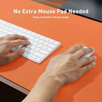 Aothia Faux Leather Desk Mat - Large Mouse Pad, Non-Slip PU Leather Blotter, Waterproof Writing Surface for Office and Home (Hermes Orange, 55" x 17") - Image 4