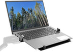 Mount-It! Laptop Tray for Monitor Arm, VESA Laptop Mount Tray for 75x75 & 100x100 Monitor Arms, Ventilated Steel Notebook Holder with Adjustable Clips, Fits Laptops up to 16.5" Wide - Image 2