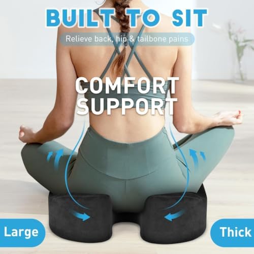 BlissTrends Extra Thick Seat Cushion for Office Chair & Car Seat, Grey - Image 6