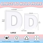 13.8" Extra Large Acrylic Letter Charcuterie Board Box, Reusable Fillable Letter Cake Candy Dish Display Serving Tray for Birthday Anniversary Party Decoration (D) - Image 2